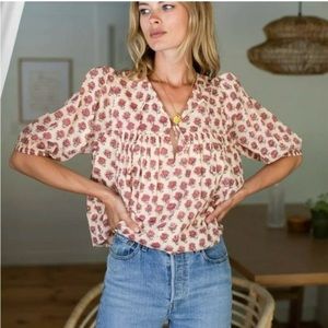✨ Emerson Fry Floral Puff Isla Alma Organic Blouse ✨